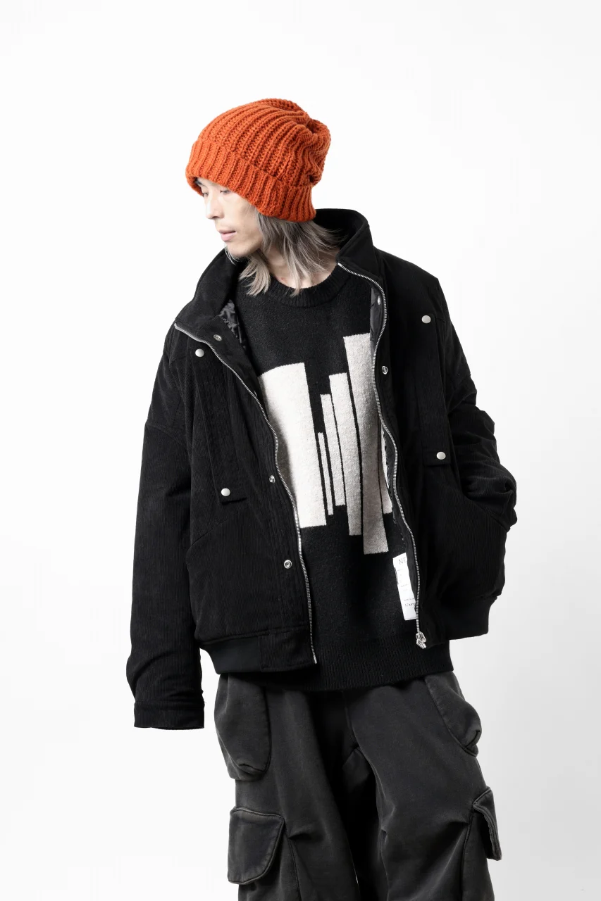 A.F ARTEFACT GEO PATTERN KNIT TOPS (BLACK x BEIGE) - Image 30