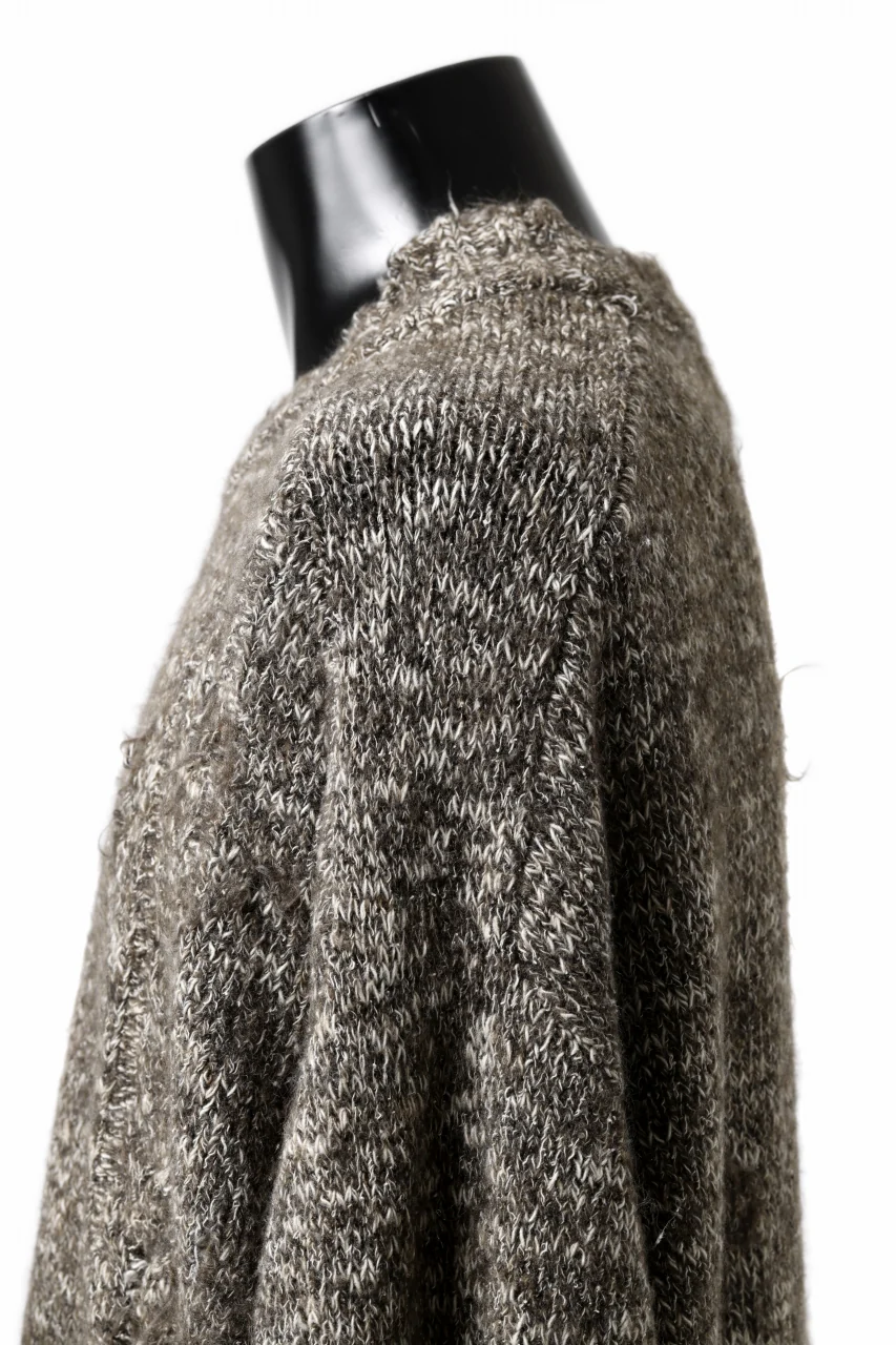 A.F ARTEFACT GRUNGE SWEATER / MELANGE WOOL (BROWN MIX) - Image 11