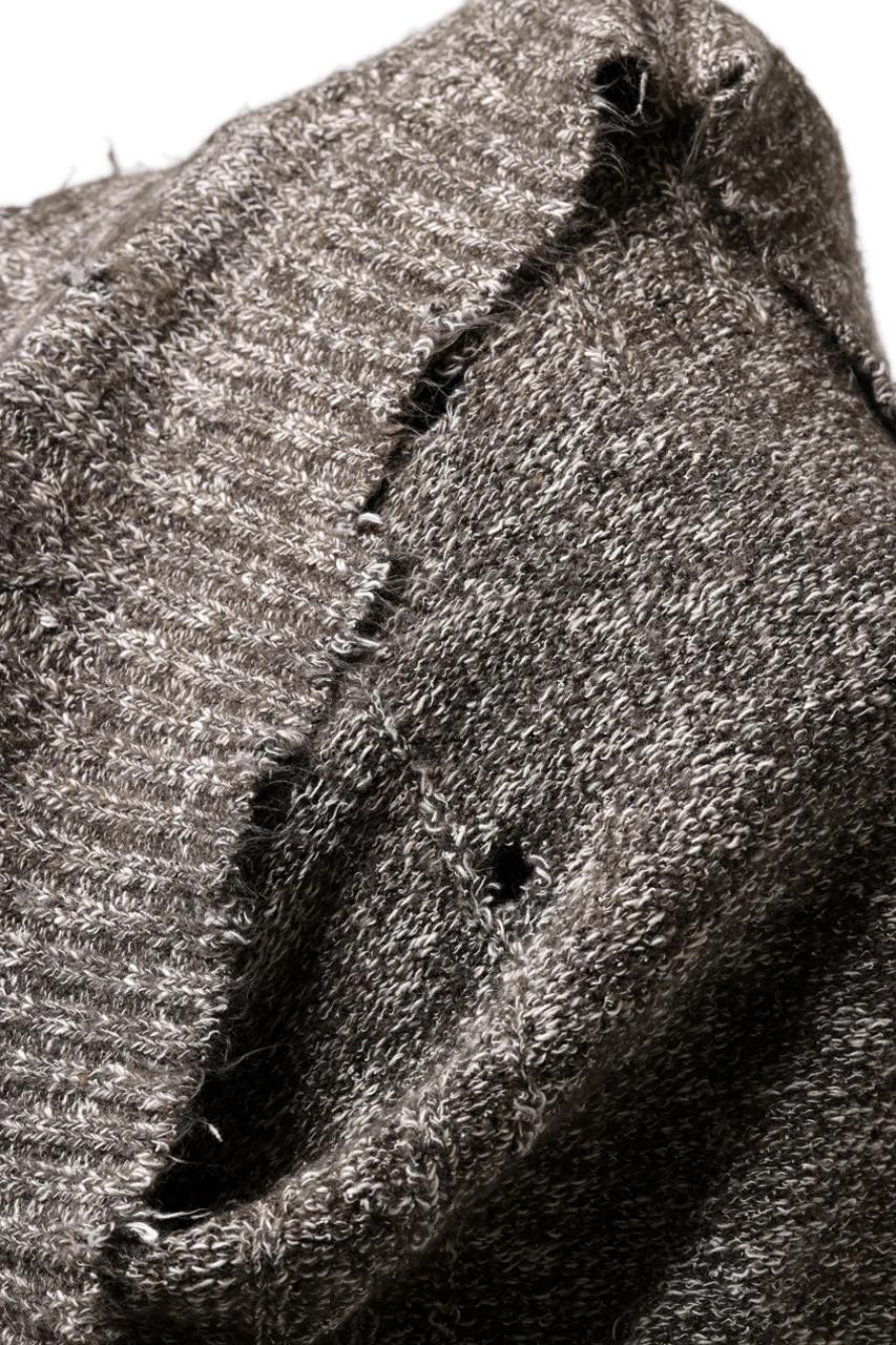 A.F ARTEFACT GRUNGE SWEATER / MELANGE WOOL (BROWN MIX) - Image 13