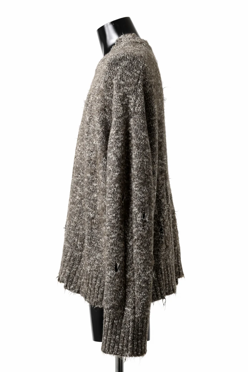 A.F ARTEFACT GRUNGE SWEATER / MELANGE WOOL (BROWN MIX) - Image 3