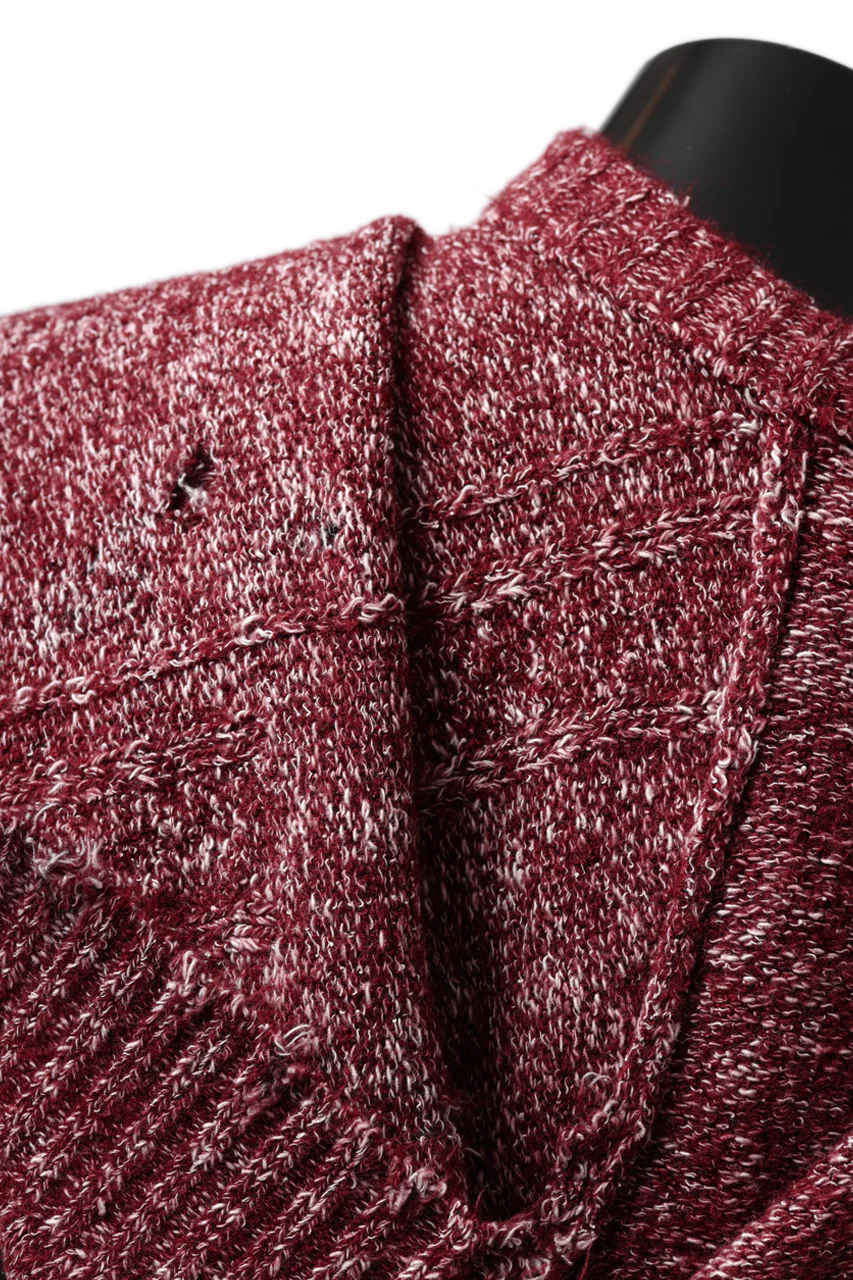 A.F ARTEFACT GRUNGE SWEATER / MELANGE WOOL (RED MIX) - Image 11