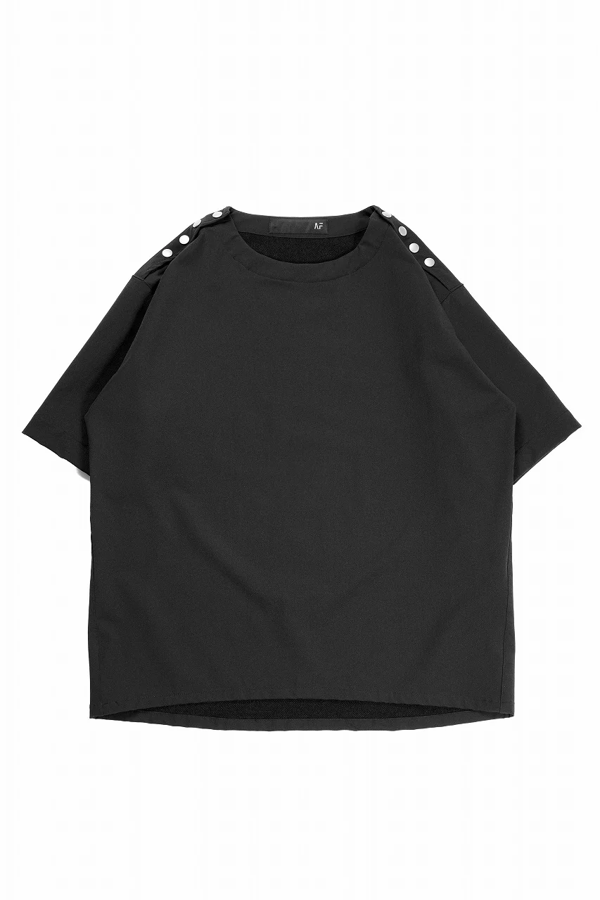 A.F ARTEFACT H/S SNAP PULLOVER / TECH-SMOOTH (BLACK)