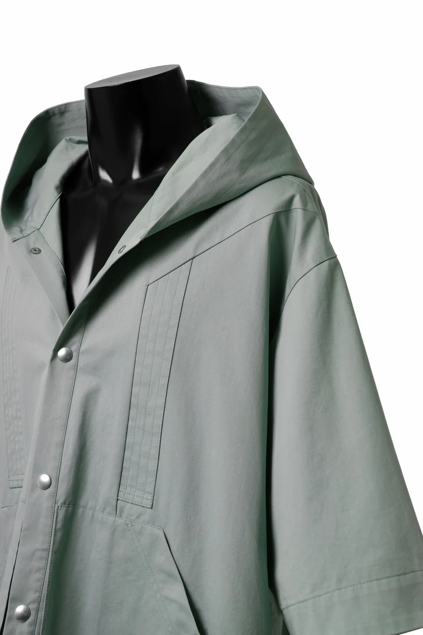 A.F ARTEFACT HALF SLEEVE HOODIE SHIRT (MINT) - Image 11