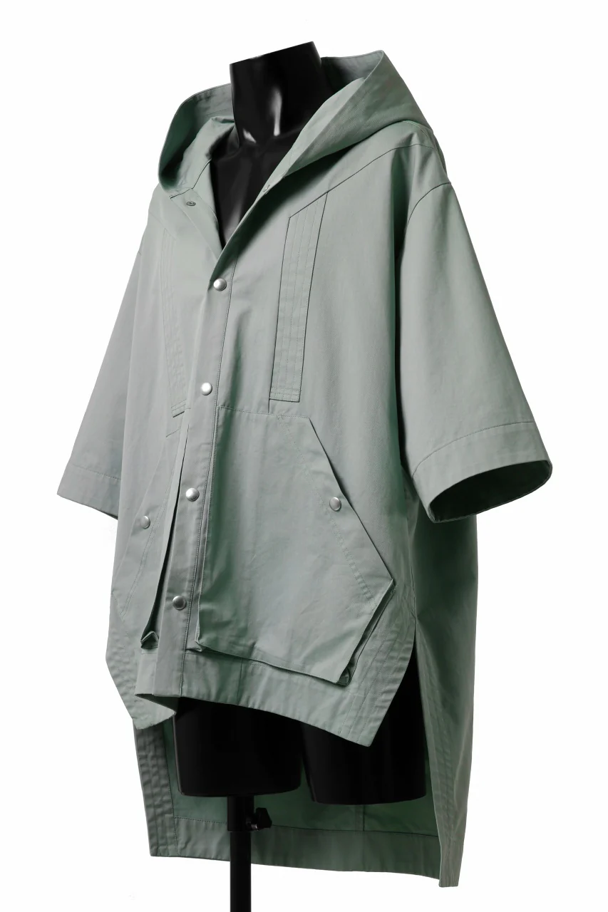 A.F ARTEFACT HALF SLEEVE HOODIE SHIRT (MINT) - Image 5
