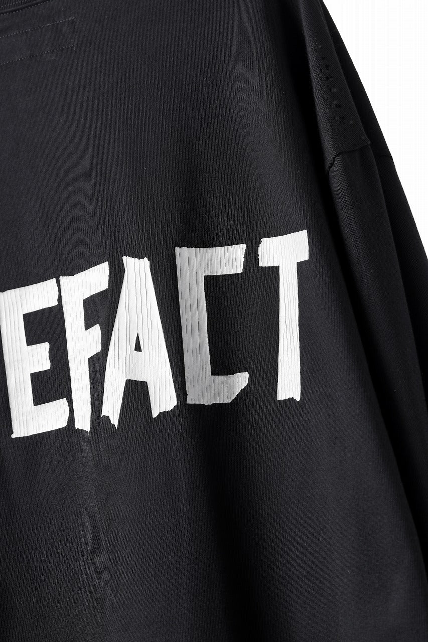 A.F ARTEFACT HEAVY WEIGHT C/JERSEY LS TOPS / PRINT TYPE-A (BLACK) - Image 9