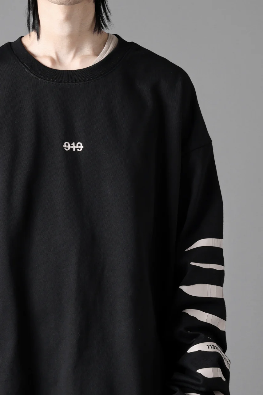 A.F ARTEFACT HEAVY WEIGHT C/JERSEY LS TOPS / PRINT TYPE-B (BLACK) - Image 16