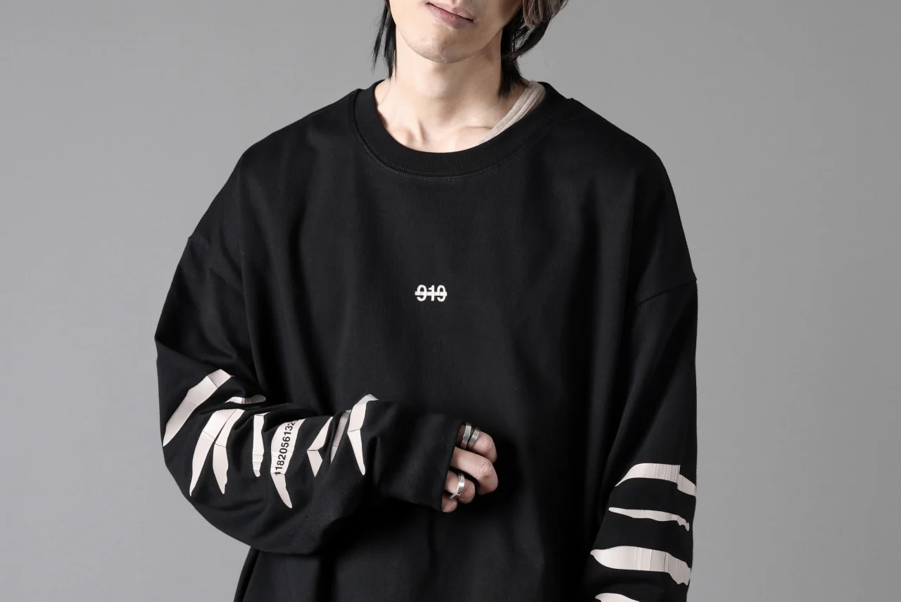 A.F ARTEFACT HEAVY WEIGHT C/JERSEY LS TOPS / PRINT TYPE-B (BLACK) - Image 20