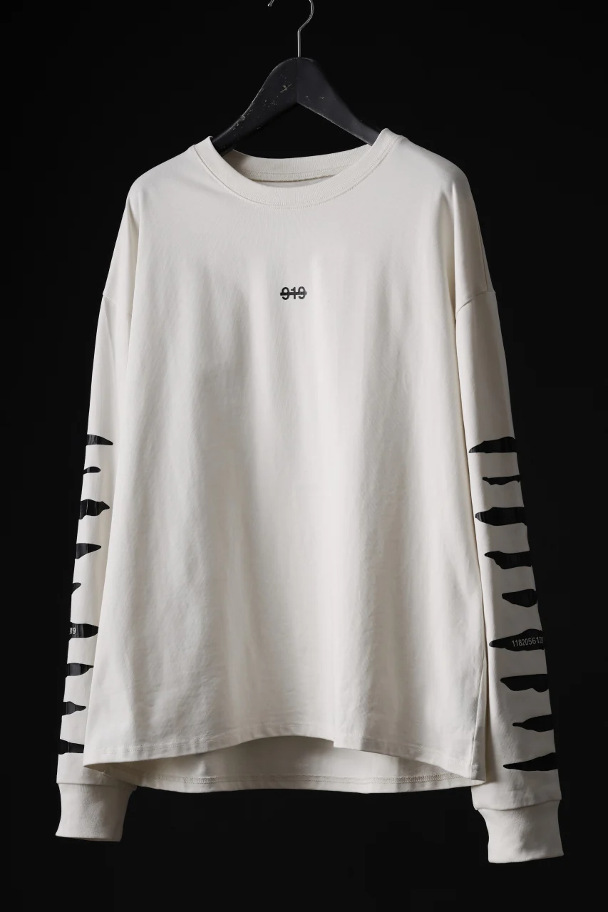 A.F ARTEFACT HEAVY WEIGHT C/JERSEY LS TOPS / PRINT TYPE-B (IVORY) - Image 5