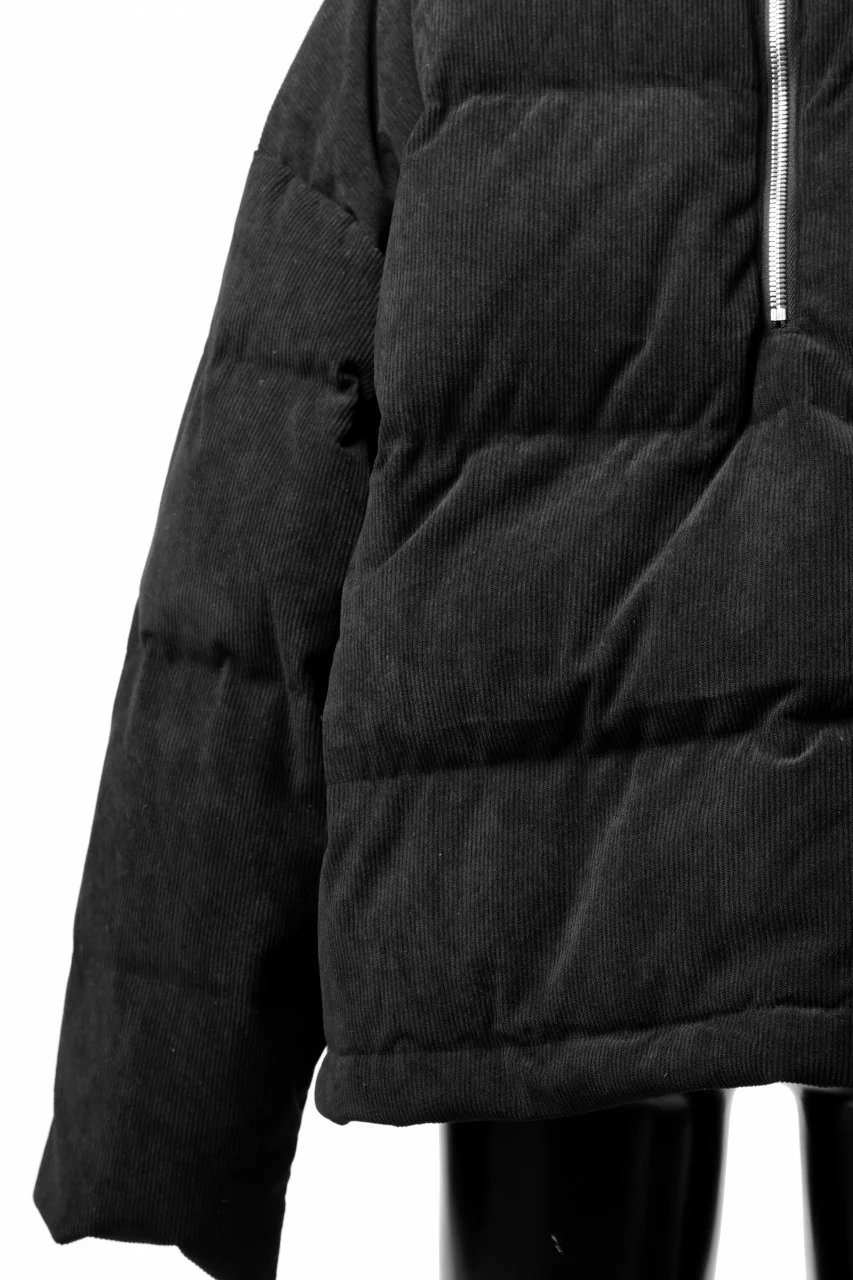 A.F ARTEFACT HIGH NECK DOWN JACKET / CORDUROY (BLACK) - Image 17