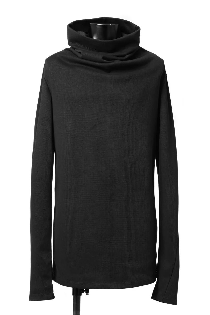 A.F ARTEFACT HIGH NECK PULLOVER / COPE KNIT JERSEY (BLACK)