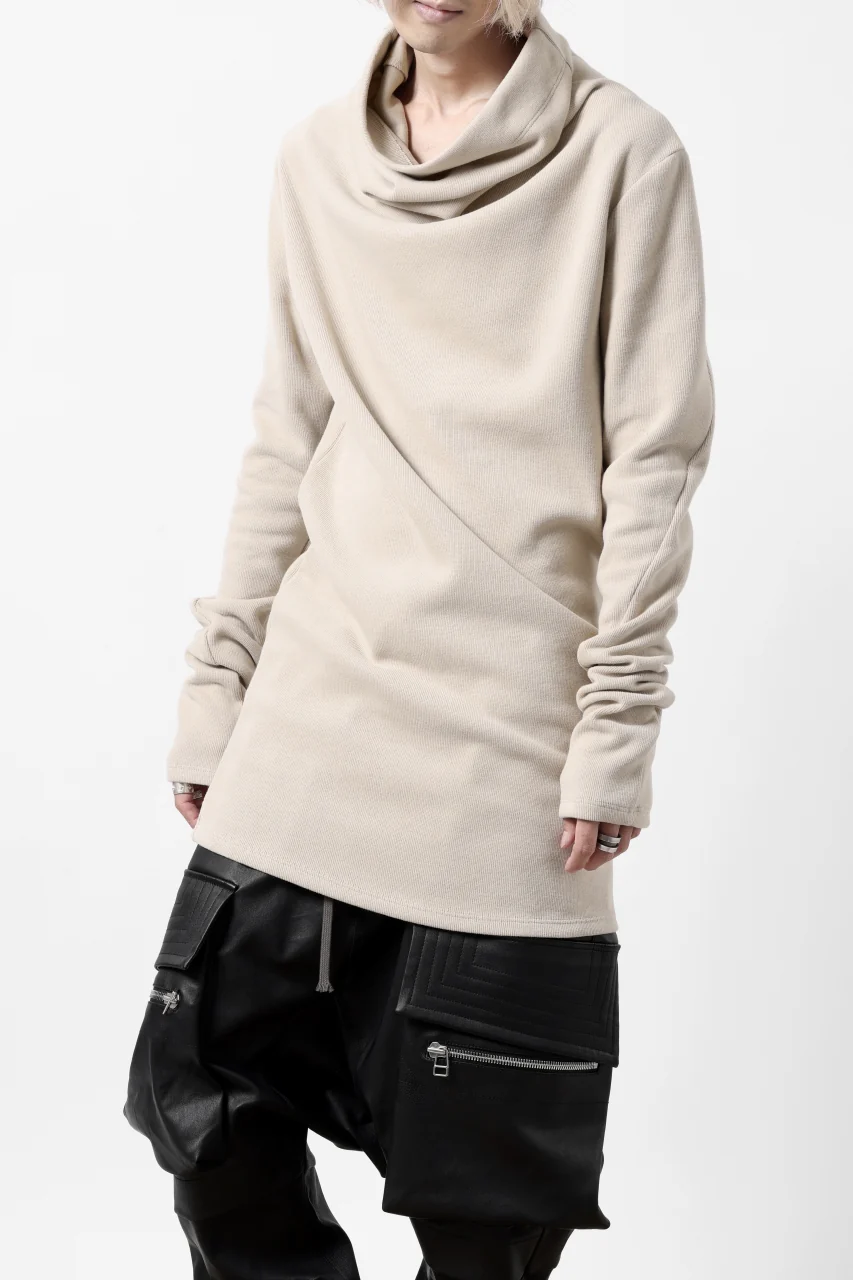 A.F ARTEFACT HIGH NECK PULLOVER / COPE KNIT JERSEY (IVORY) - Image 3