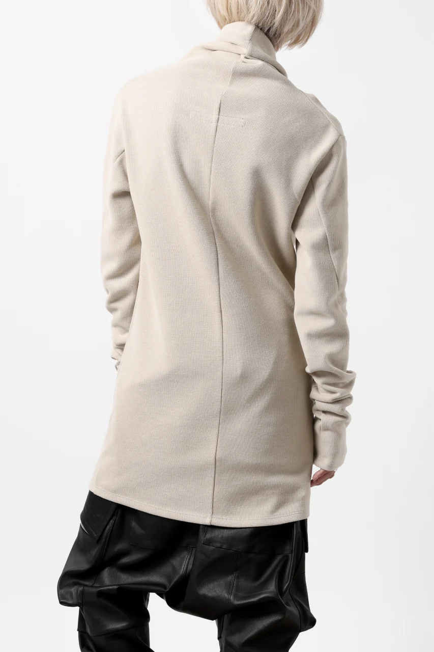 A.F ARTEFACT HIGH NECK PULLOVER / COPE KNIT JERSEY (IVORY) - Image 4