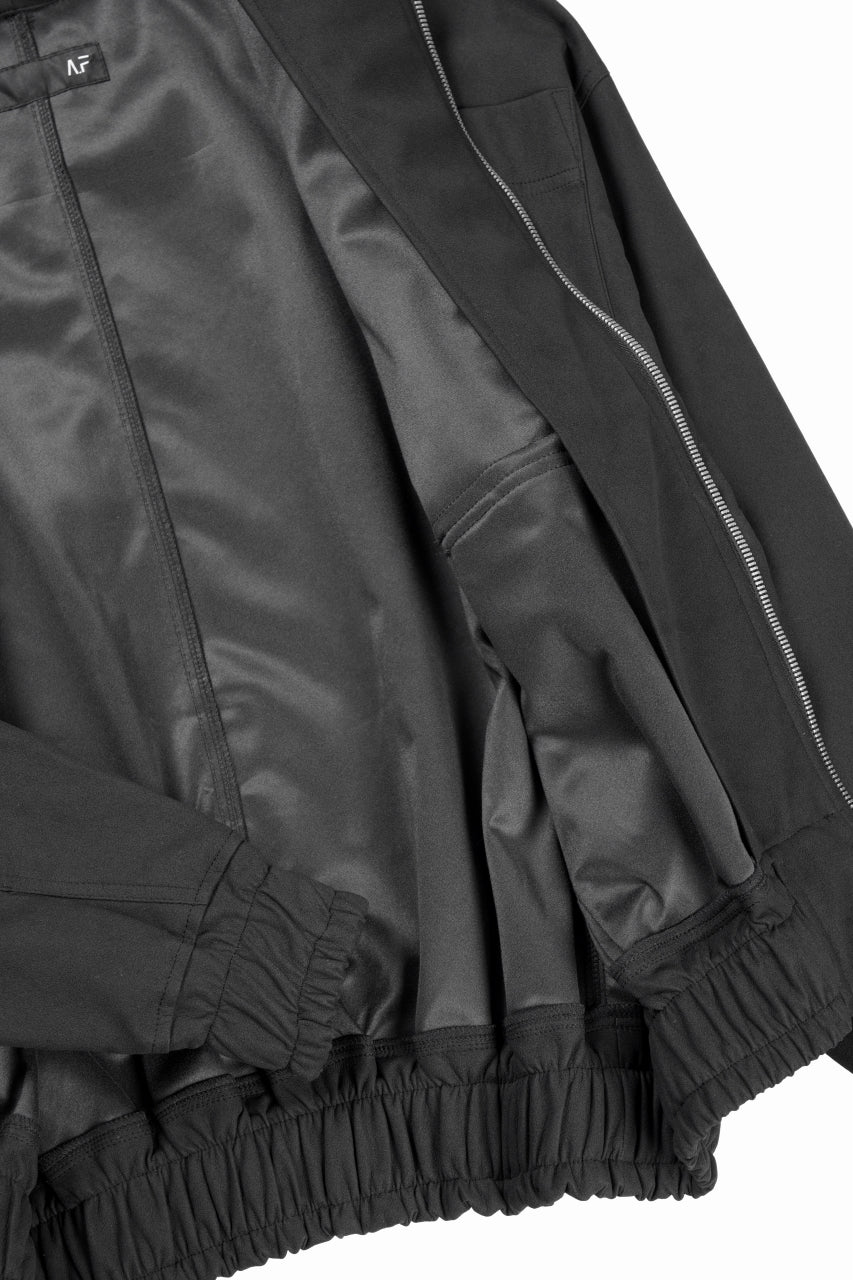 A.F ARTEFACT HOODED ZIP UP BLOUSON / SYNTHETIC SUEDE LEATHER (BLACK) - Image 13
