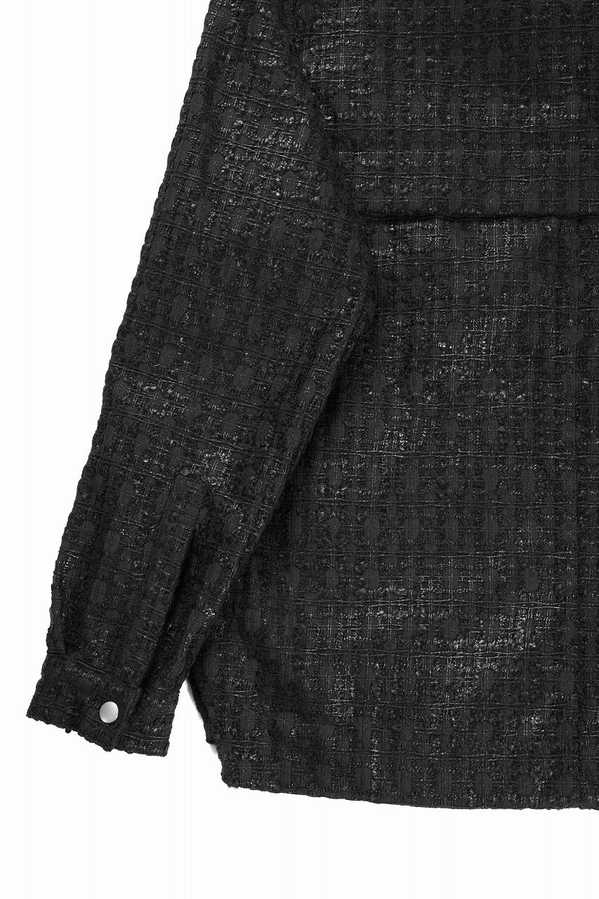 A.F ARTEFACT HOODED ZIPPER BLOUSON / LUXURY TWEED (BLACK) - Image 18