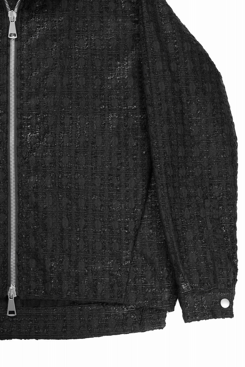 A.F ARTEFACT HOODED ZIPPER BLOUSON / LUXURY TWEED (BLACK) - Image 9