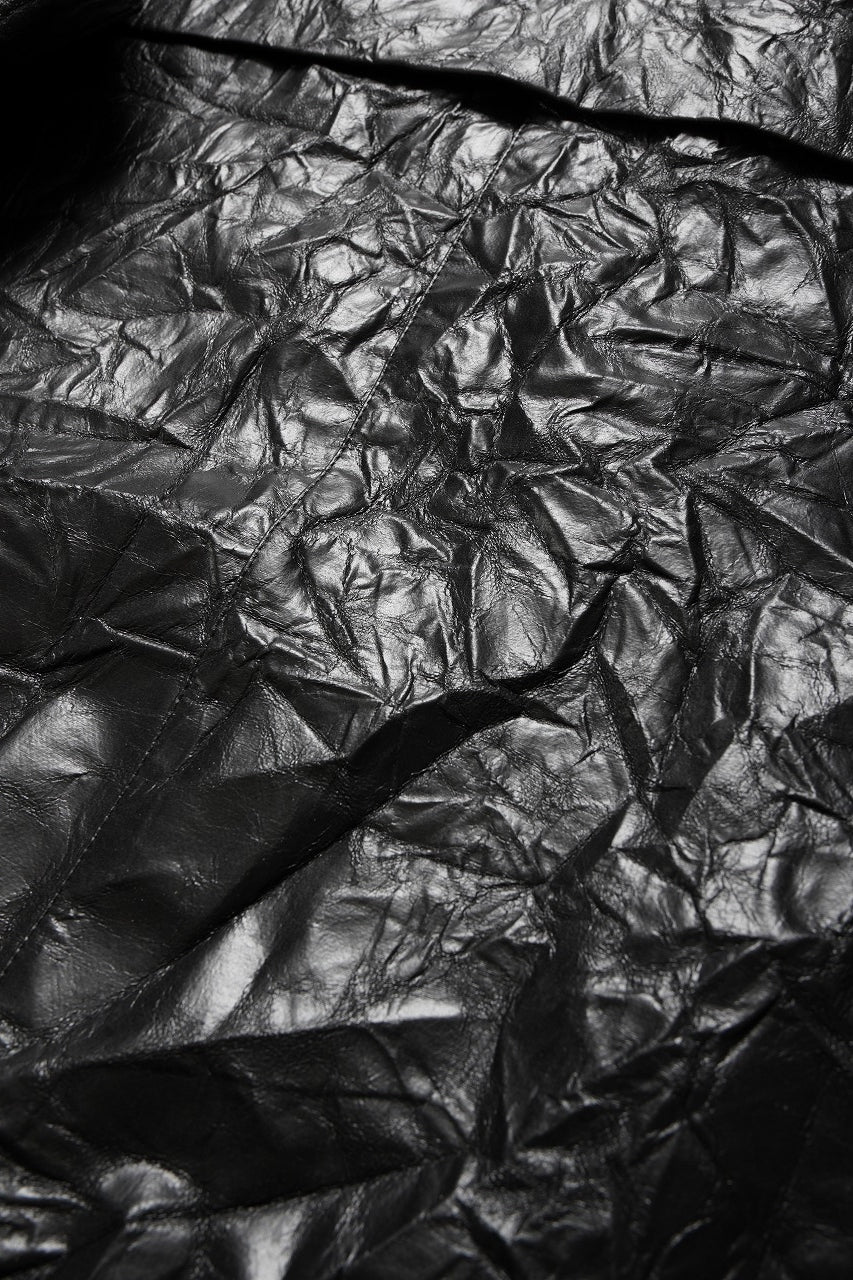 A.F ARTEFACT HOODED ZIPPER BLOUSON / WASHER SYNTHETIC LEATHER (BLACK) - Image 15
