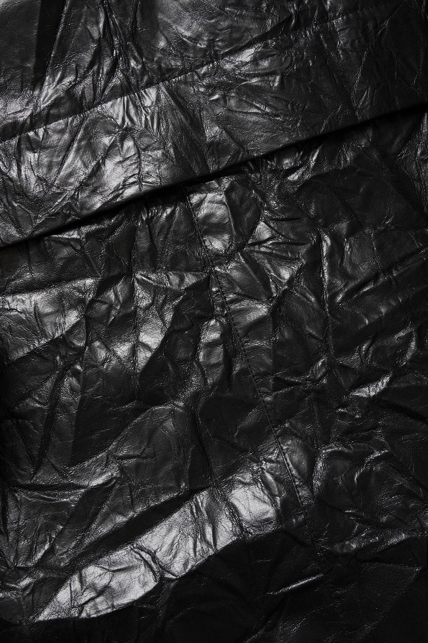 A.F ARTEFACT HOODED ZIPPER BLOUSON / WASHER SYNTHETIC LEATHER (BLACK) - Image 16