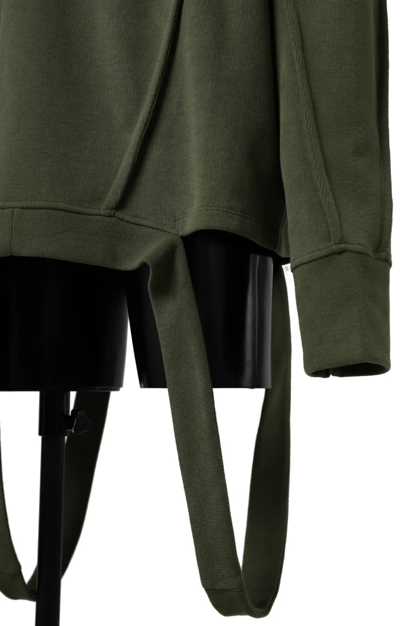 A.F ARTEFACT IRREGULAR HEM PULLOVER / COPE KNIT JERSEY (KHAKI) - Image 14
