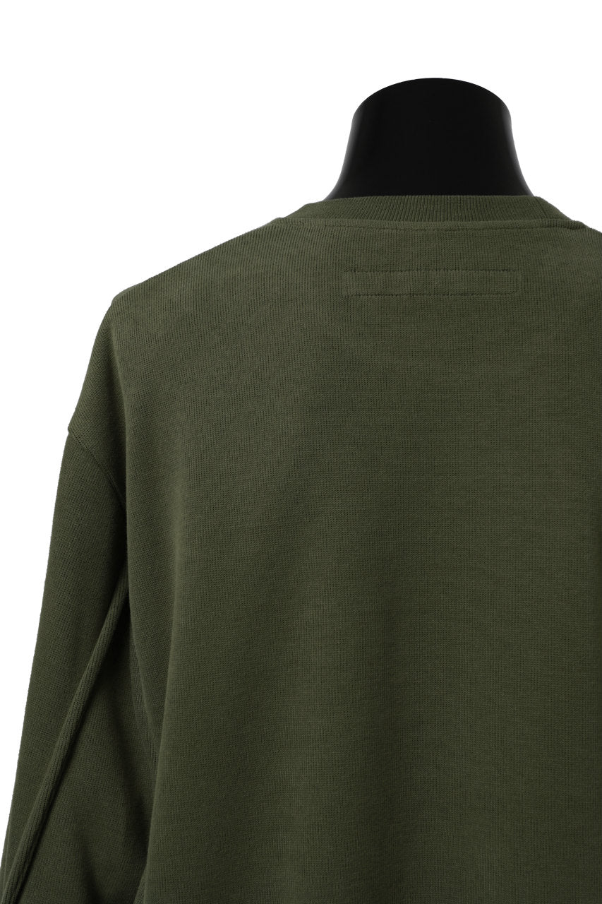 A.F ARTEFACT IRREGULAR HEM PULLOVER / COPE KNIT JERSEY (KHAKI) - Image 16