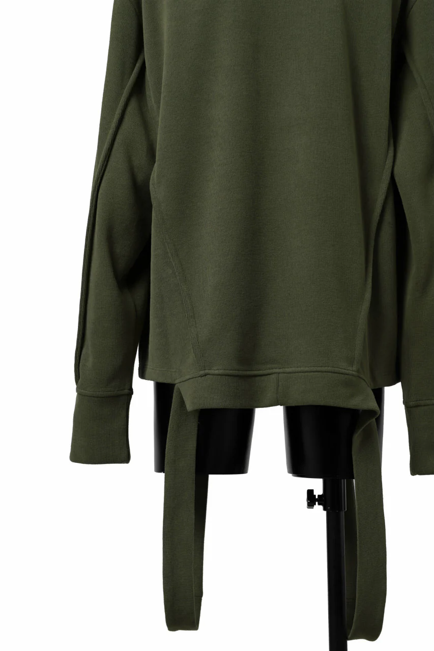 A.F ARTEFACT IRREGULAR HEM PULLOVER / COPE KNIT JERSEY (KHAKI) - Image 17