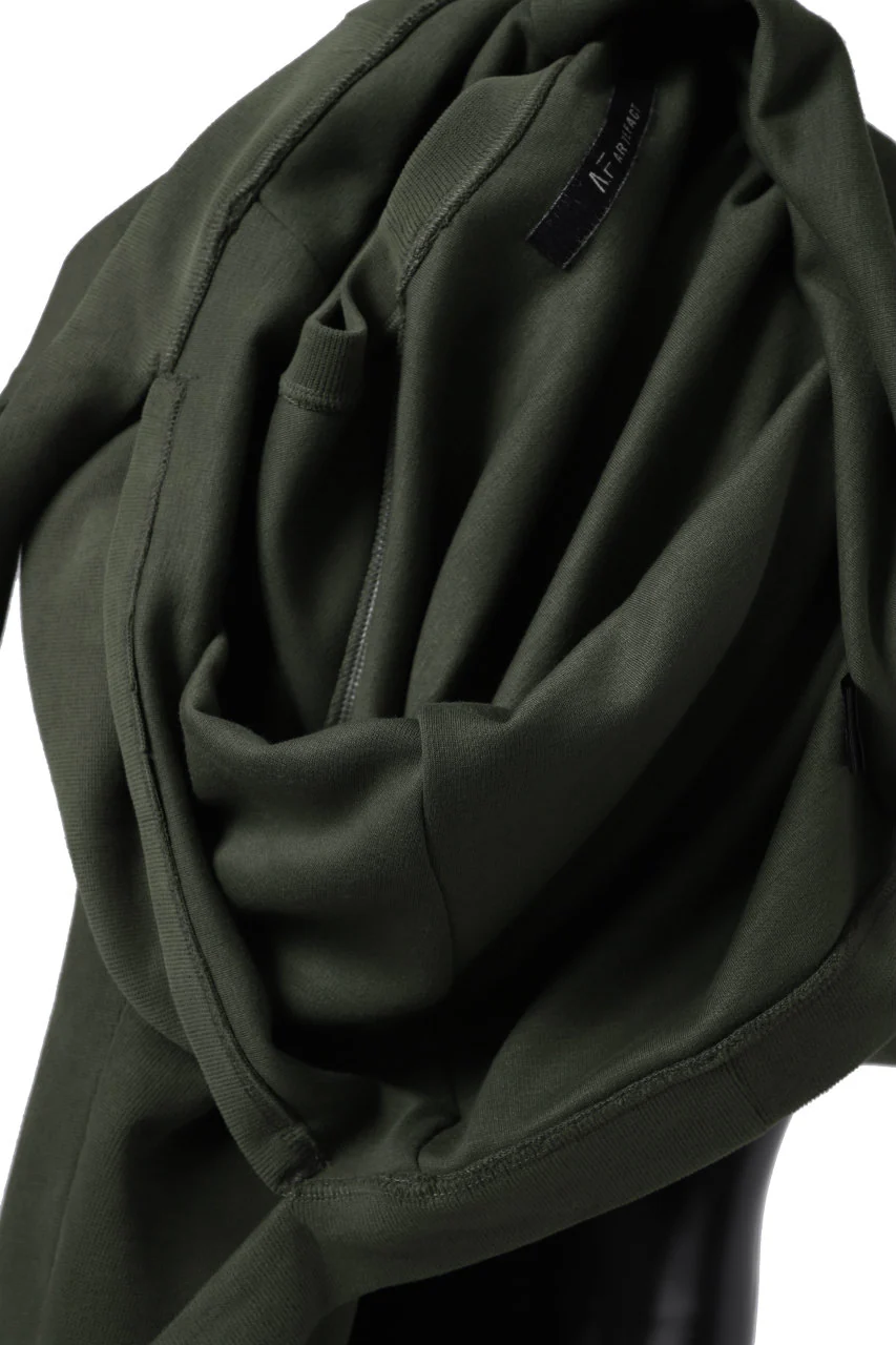 A.F ARTEFACT IRREGULAR HEM PULLOVER / COPE KNIT JERSEY (KHAKI) - Image 18