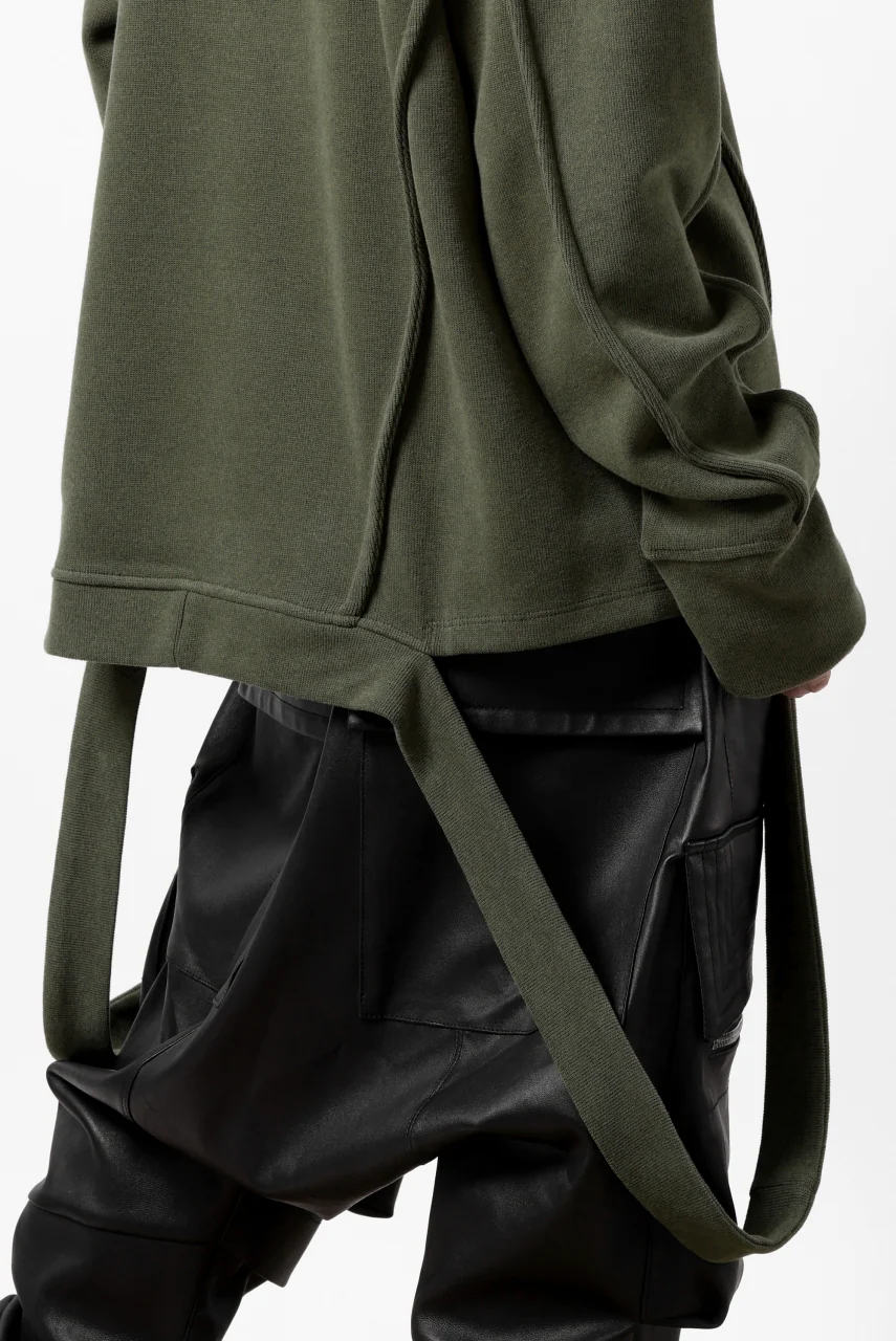 A.F ARTEFACT IRREGULAR HEM PULLOVER / COPE KNIT JERSEY (KHAKI) - Image 22