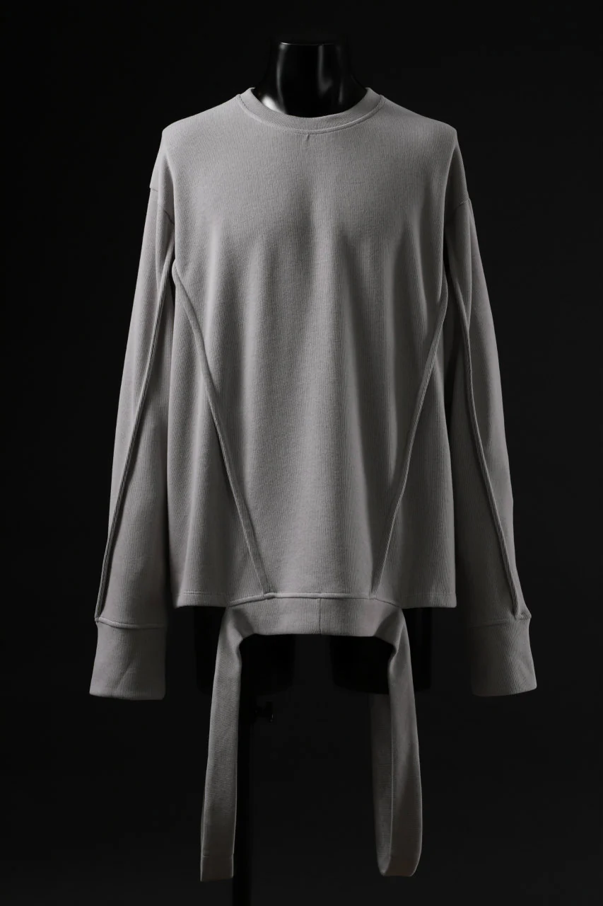 A.F ARTEFACT IRREGULAR HEM PULLOVER / COPE KNIT JERSEY (L.GREY)