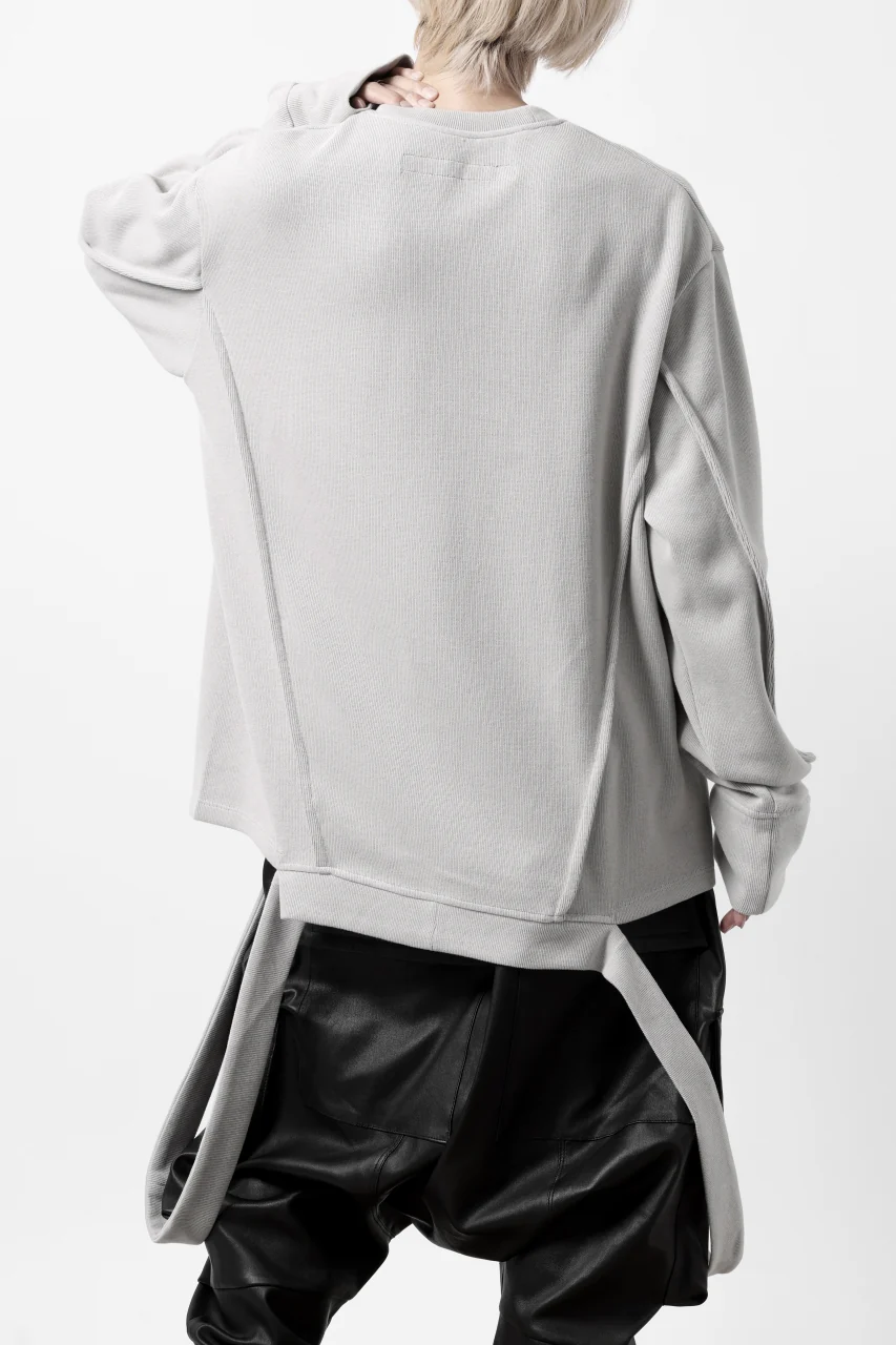 A.F ARTEFACT IRREGULAR HEM PULLOVER / COPE KNIT JERSEY (L.GREY) - Image 4