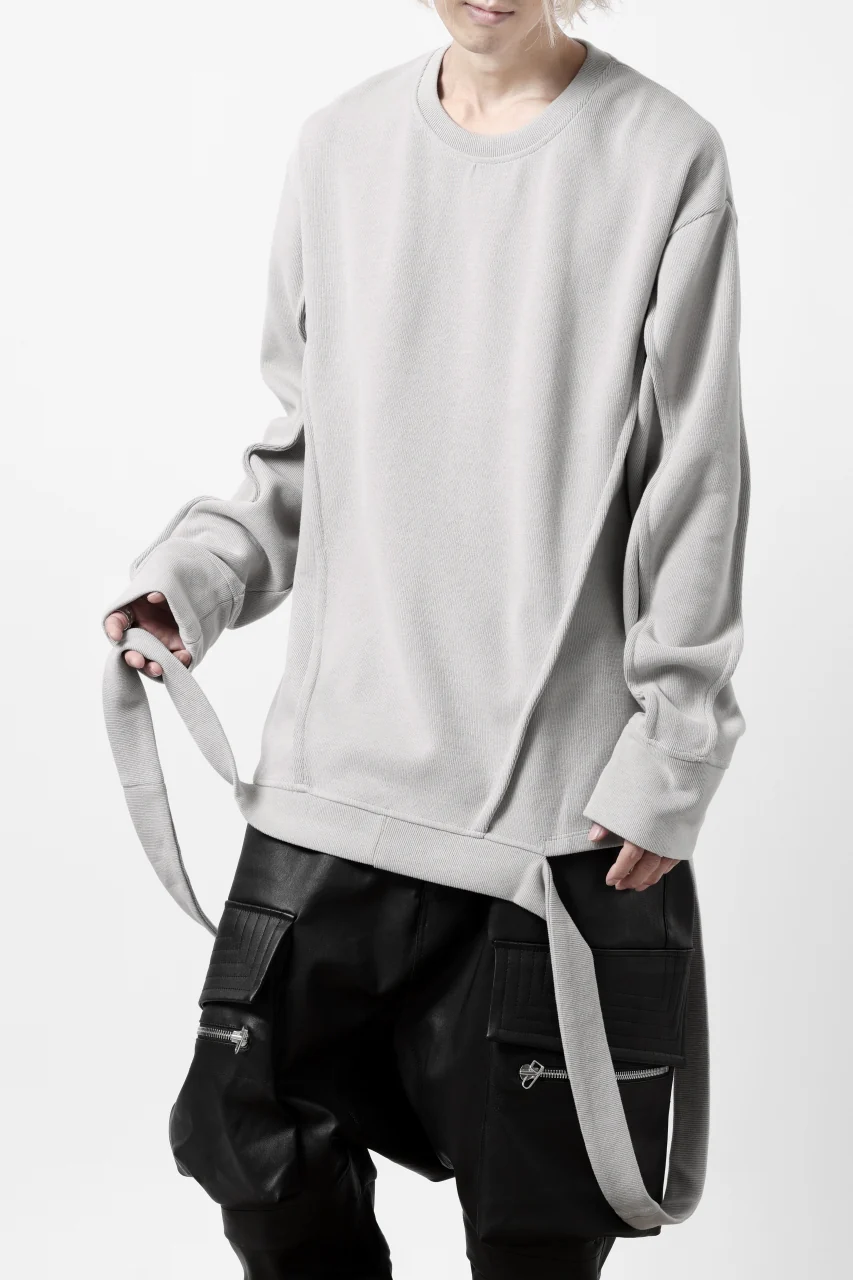 A.F ARTEFACT IRREGULAR HEM PULLOVER / COPE KNIT JERSEY (L.GREY) - Image 5