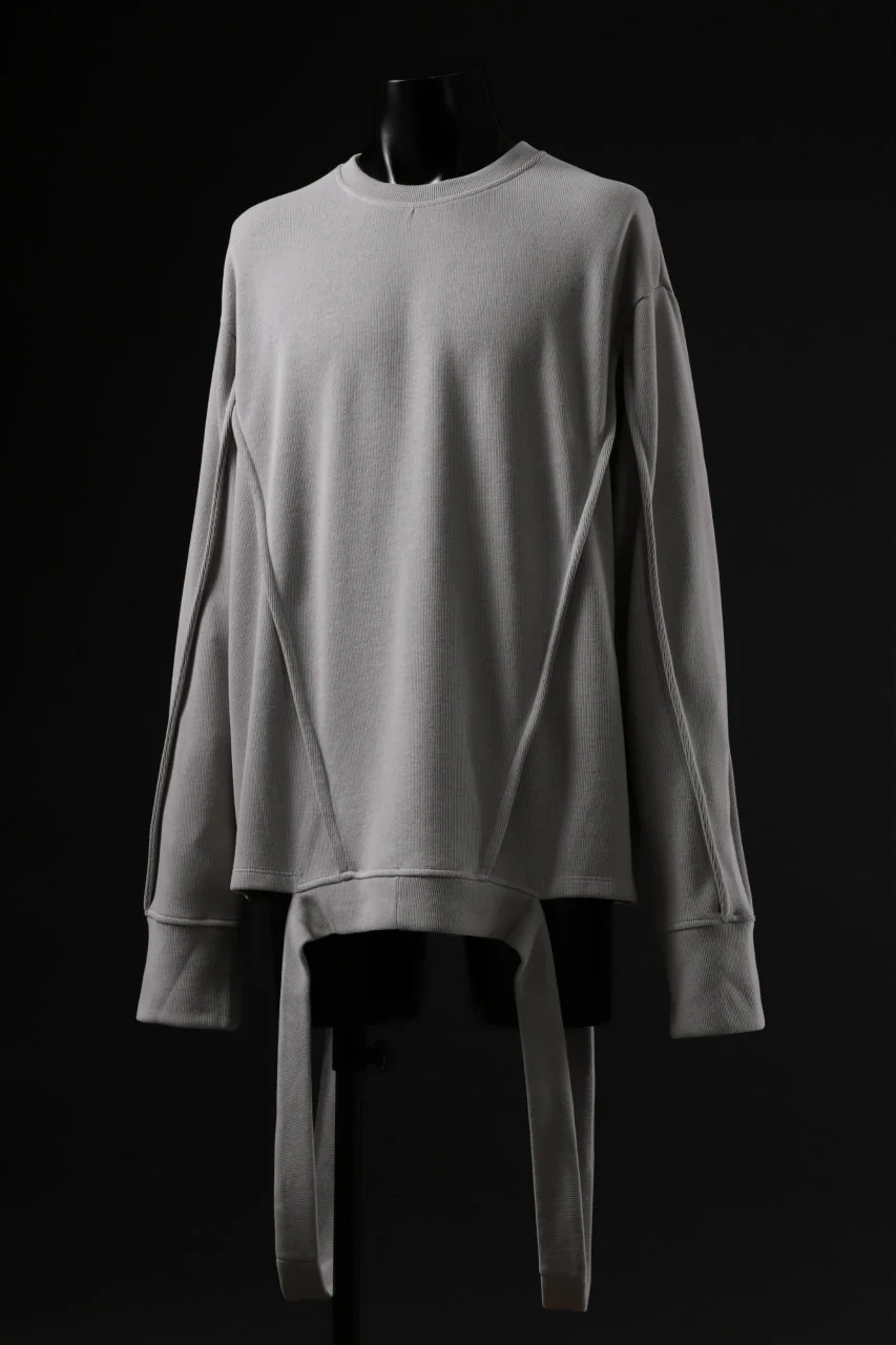 A.F ARTEFACT IRREGULAR HEM PULLOVER / COPE KNIT JERSEY (L.GREY) - Image 6
