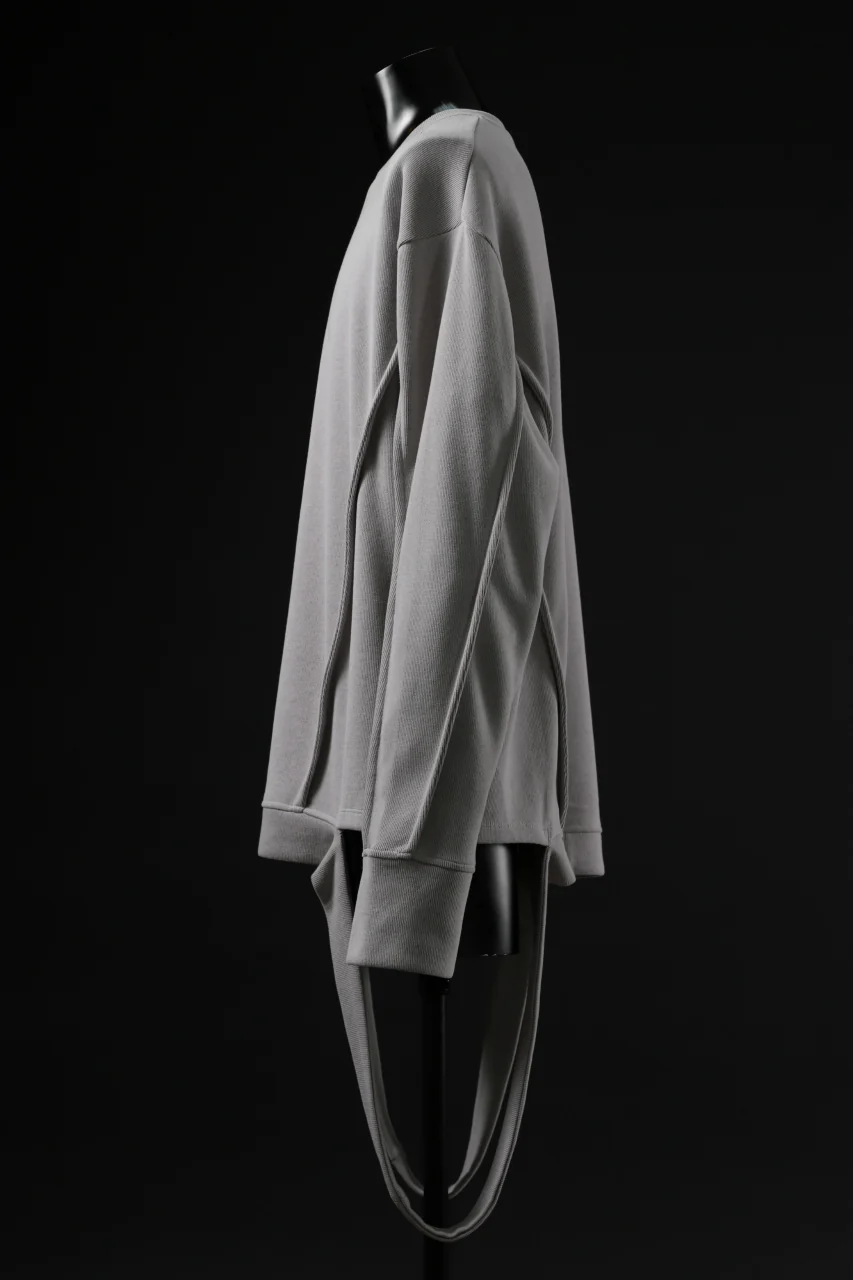 A.F ARTEFACT IRREGULAR HEM PULLOVER / COPE KNIT JERSEY (L.GREY) - Image 7