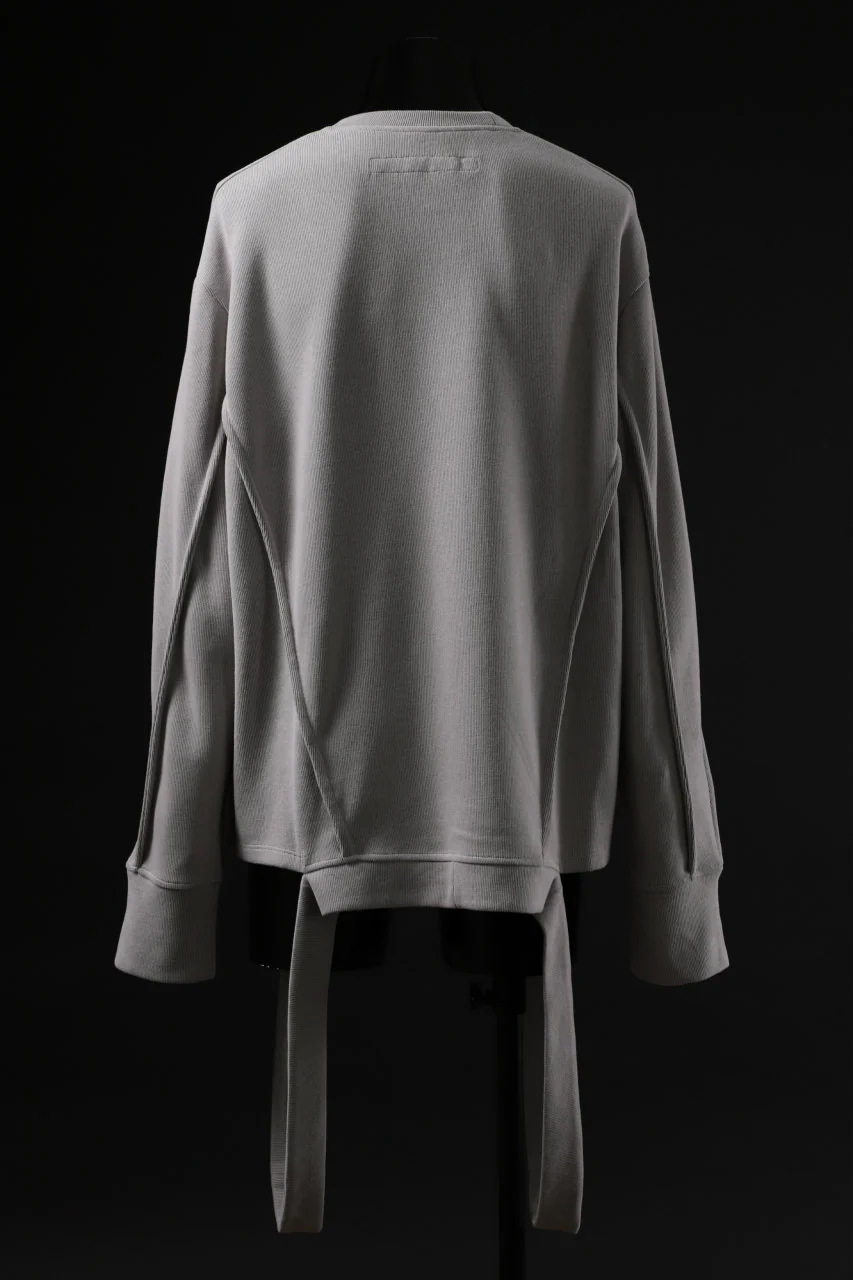 A.F ARTEFACT IRREGULAR HEM PULLOVER / COPE KNIT JERSEY (L.GREY) - Image 8