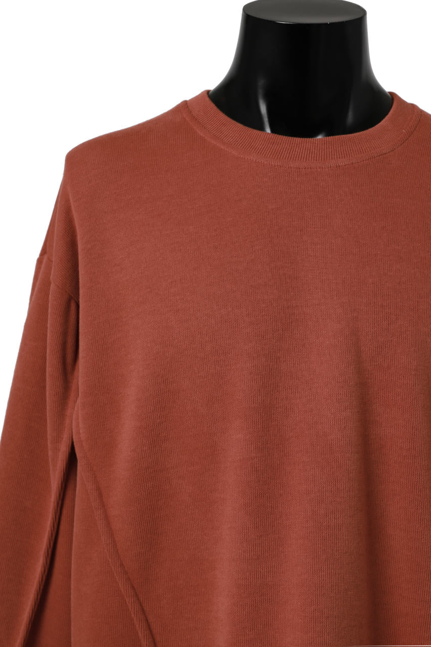 A.F ARTEFACT IRREGULAR HEM PULLOVER / COPE KNIT JERSEY (ORANGE) - Image 10