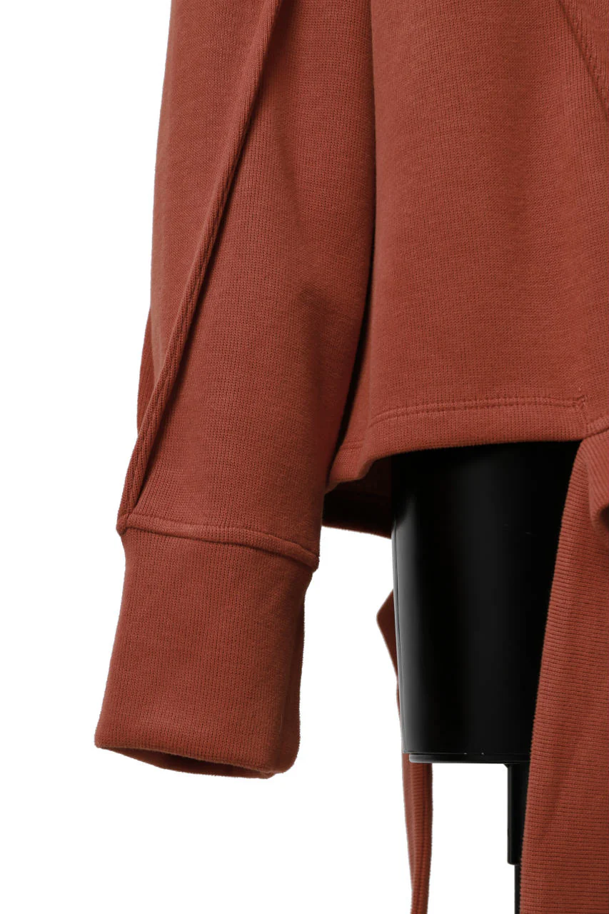 A.F ARTEFACT IRREGULAR HEM PULLOVER / COPE KNIT JERSEY (ORANGE) - Image 14