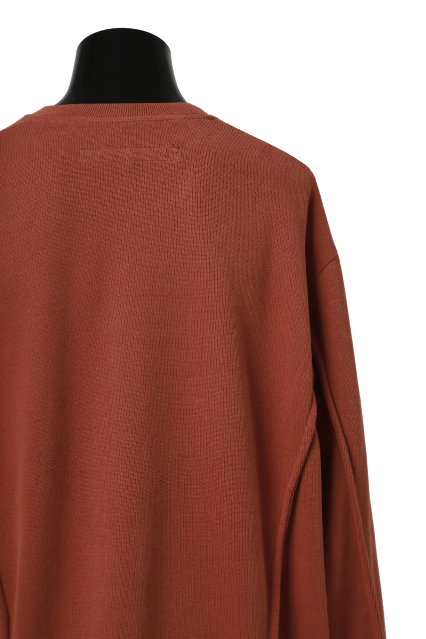 A.F ARTEFACT IRREGULAR HEM PULLOVER / COPE KNIT JERSEY (ORANGE) - Image 16