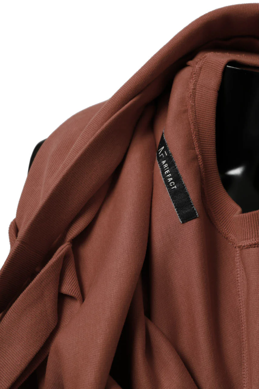 A.F ARTEFACT IRREGULAR HEM PULLOVER / COPE KNIT JERSEY (ORANGE) - Image 17