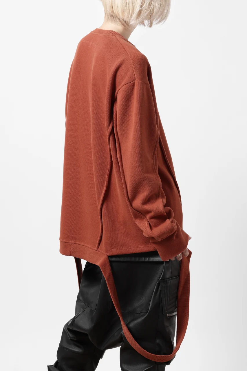 A.F ARTEFACT IRREGULAR HEM PULLOVER / COPE KNIT JERSEY (ORANGE) - Image 18