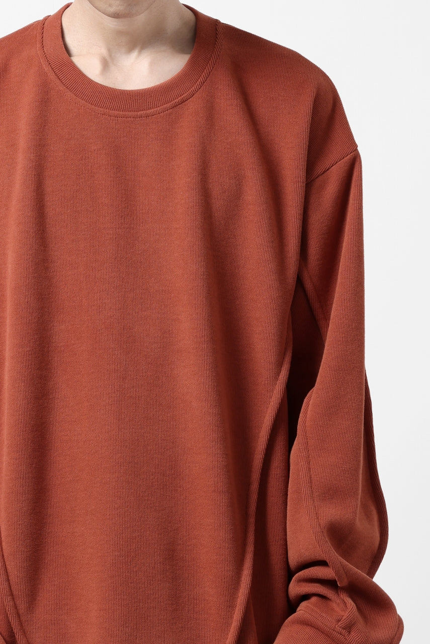 A.F ARTEFACT IRREGULAR HEM PULLOVER / COPE KNIT JERSEY (ORANGE) - Image 19