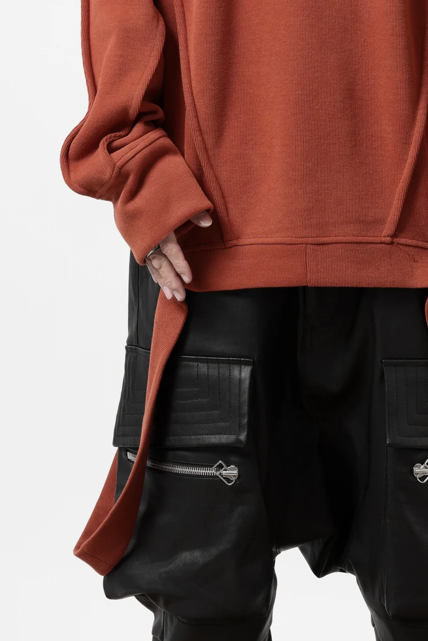 A.F ARTEFACT IRREGULAR HEM PULLOVER / COPE KNIT JERSEY (ORANGE) - Image 20