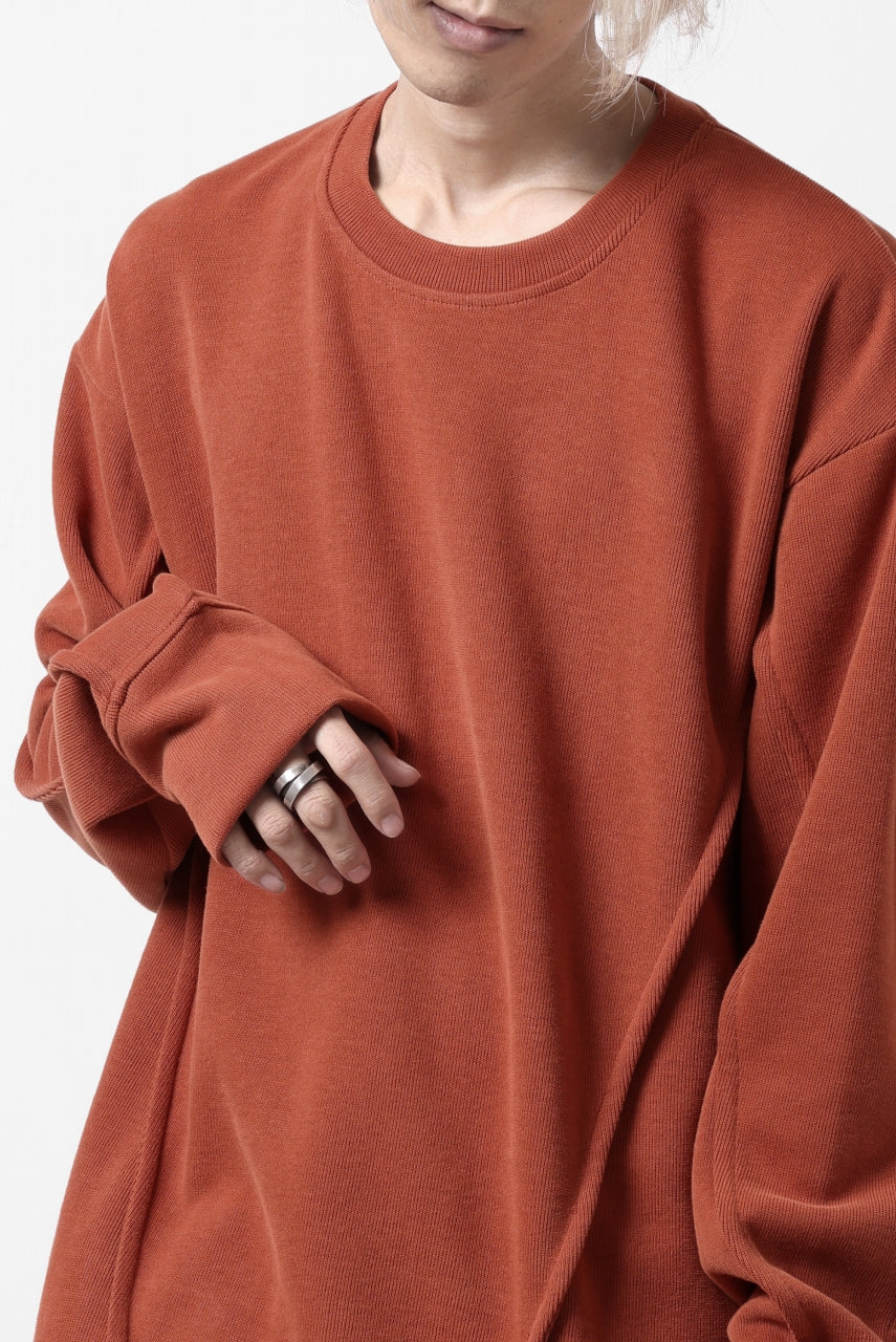 A.F ARTEFACT IRREGULAR HEM PULLOVER / COPE KNIT JERSEY (ORANGE) - Image 21