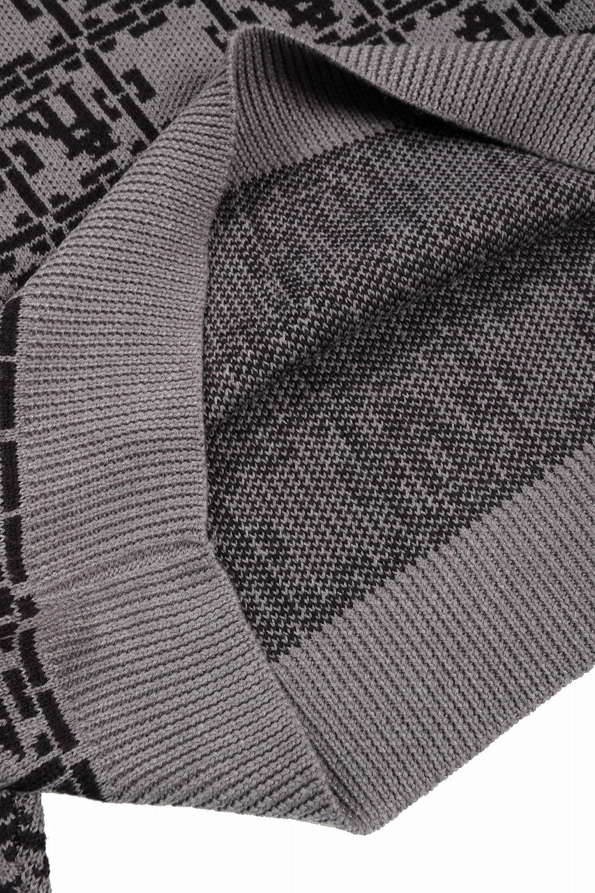 A.F ARTEFACT JACGUARD KNIT PULLOVER / RELAX FIT (BROWN x DARK BROWN) - Image 9