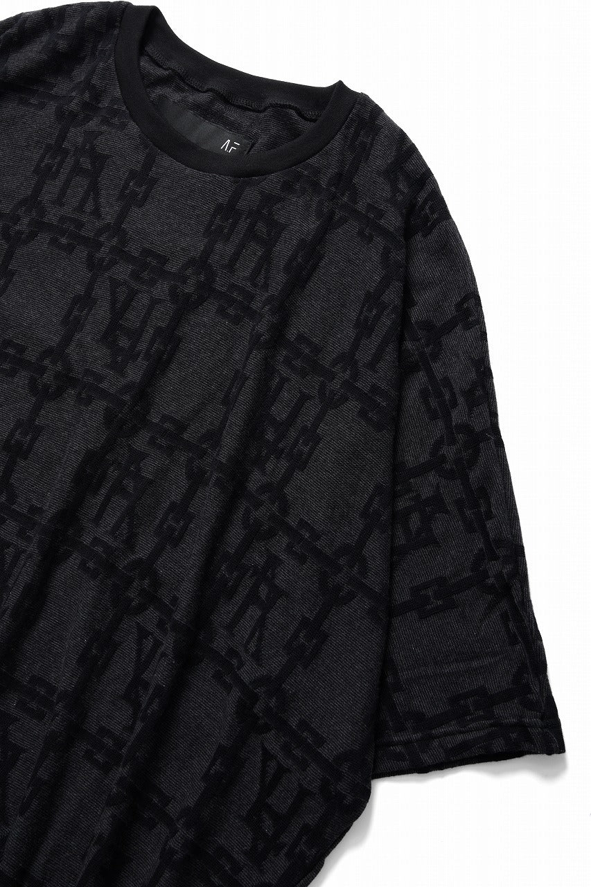 A.F ARTEFACT JACGURD DOLMAN TEE (BLACK x DARK GREY) - Image 7