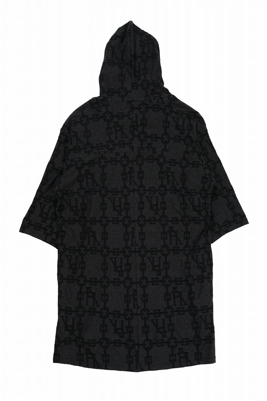 A.F ARTEFACT JACGURD HOODIE TEE (BLACK x DARK GREY) - Image 3