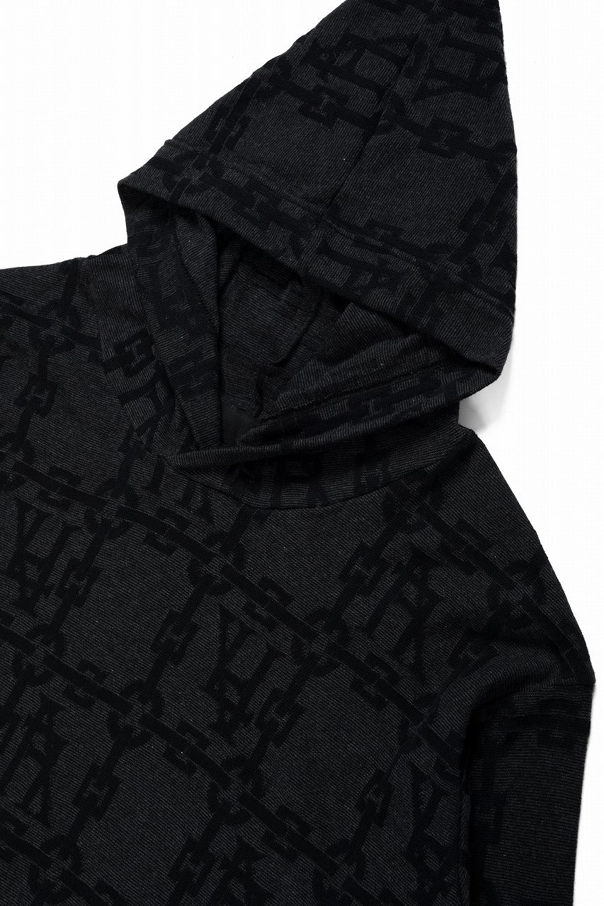 A.F ARTEFACT JACGURD HOODIE TEE (BLACK x DARK GREY) - Image 5