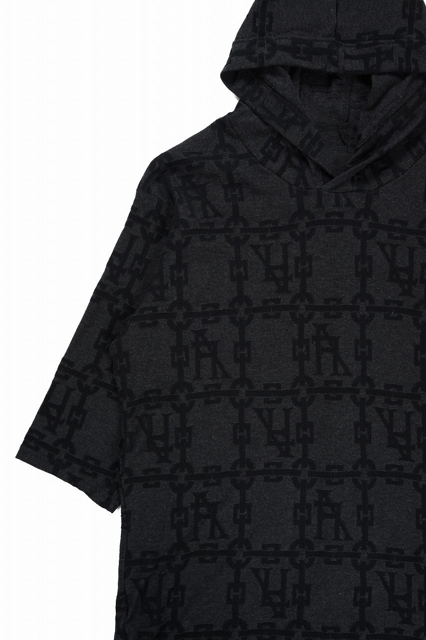 A.F ARTEFACT JACGURD HOODIE TEE (BLACK x DARK GREY) - Image 7