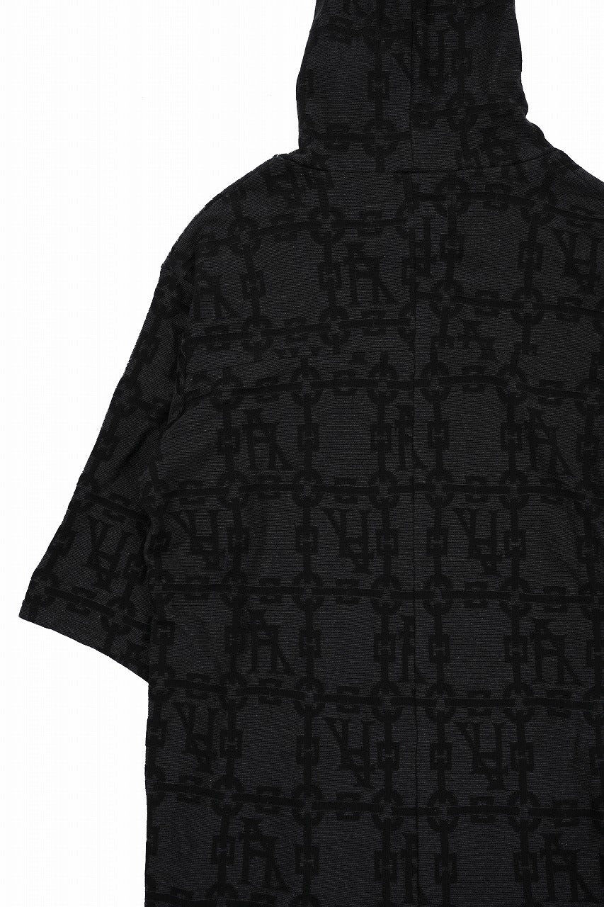 A.F ARTEFACT JACGURD HOODIE TEE (BLACK x DARK GREY) - Image 8