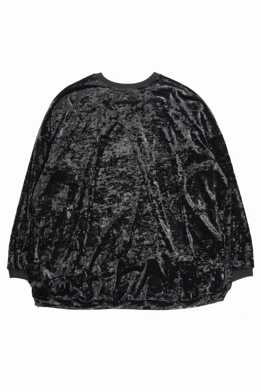 A.F ARTEFACT JUMBO CREW NECK TOPS / VELVET JERSEY (BLACK)
