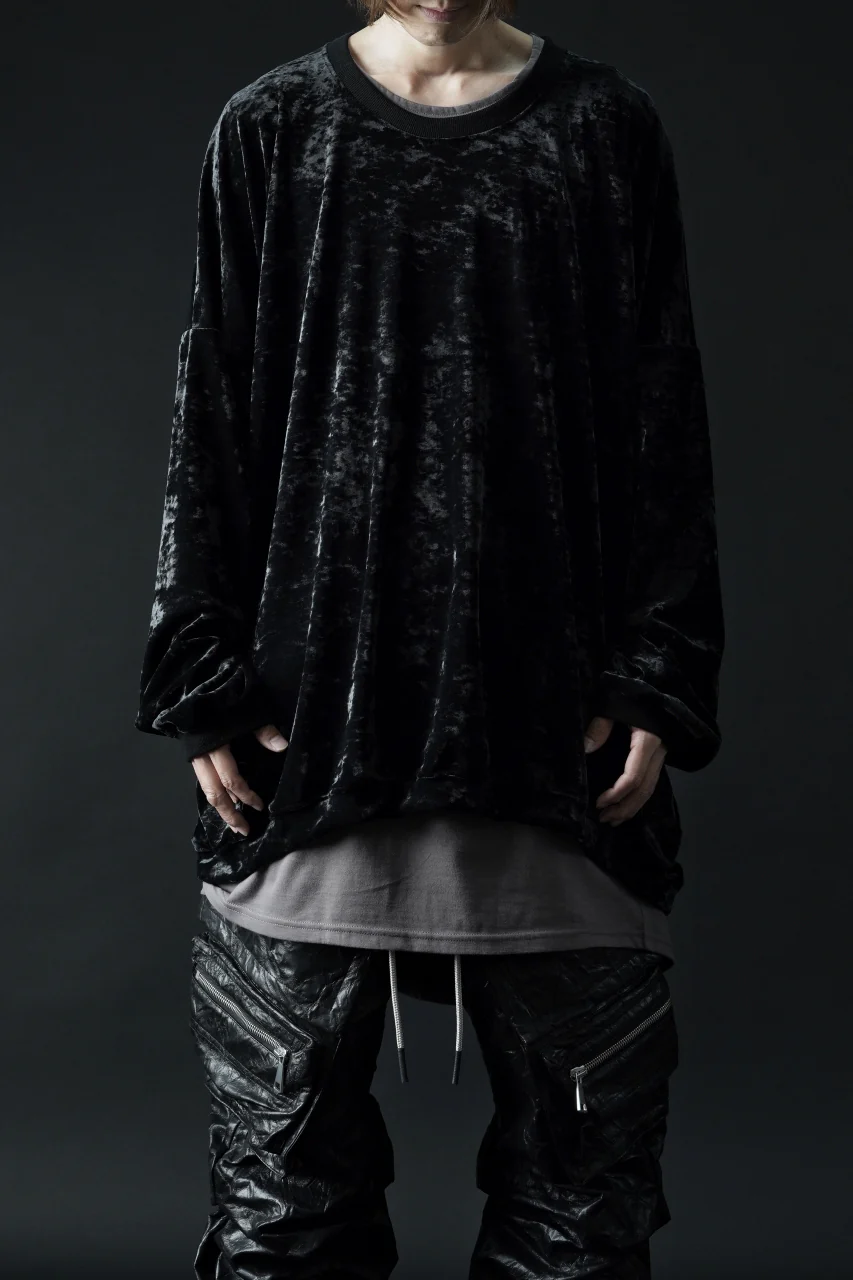 A.F ARTEFACT JUMBO CREW NECK TOPS / VELVET JERSEY (BLACK) - Image 11