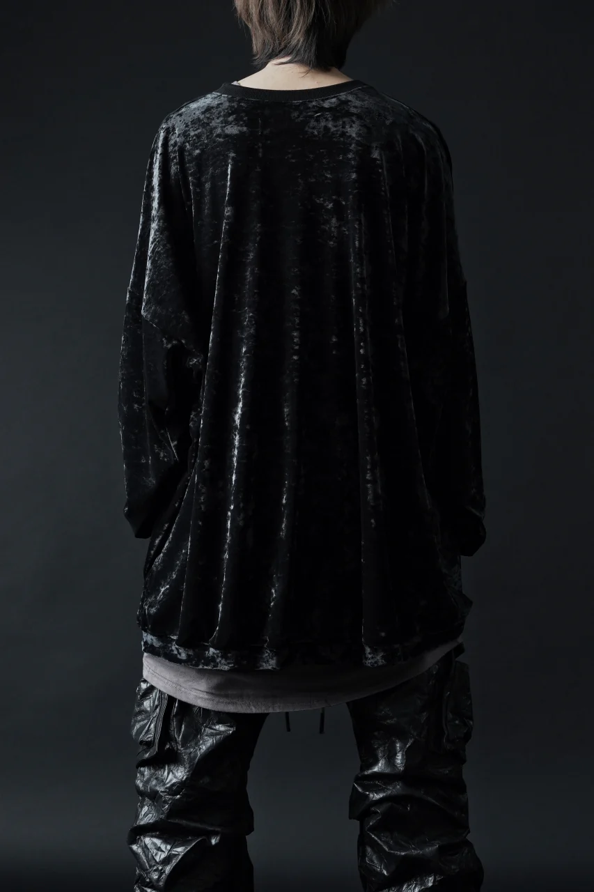 A.F ARTEFACT JUMBO CREW NECK TOPS / VELVET JERSEY (BLACK) - Image 13