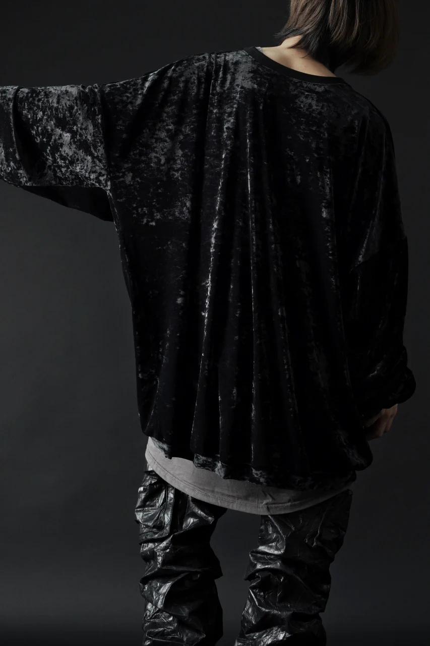 A.F ARTEFACT JUMBO CREW NECK TOPS / VELVET JERSEY (BLACK) - Image 16